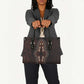 Dashiki and Polynesian Pattern Leather Bag Afro Pacific Culture Red Version