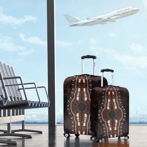 Dashiki and Polynesian Pattern Luggage Cover Afro Pacific Culture Red Version