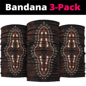 Dashiki and Polynesian Pattern Neck Gaiter Afro Pacific Culture Red Version LT9