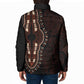 Dashiki and Polynesian Pattern Padded Jacket Afro Pacific Culture Red Version