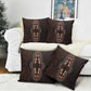 Dashiki and Polynesian Pattern Pillow Cover Afro Pacific Culture Red Version