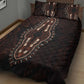 Dashiki and Polynesian Pattern Quilt Bed Set Afro Pacific Culture Red Version