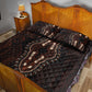 Dashiki and Polynesian Pattern Quilt Bed Set Afro Pacific Culture Red Version