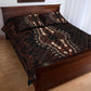 Dashiki and Polynesian Pattern Quilt Bed Set Afro Pacific Culture Red Version