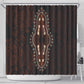 Dashiki and Polynesian Pattern Shower Curtain Afro Pacific Culture Red Version