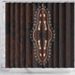 Dashiki and Polynesian Pattern Shower Curtain Afro Pacific Culture Red Version