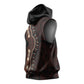 Dashiki and Polynesian Pattern Sleeveless Hoodie Afro Pacific Culture Red Version - African Pride