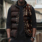 Dashiki and Polynesian Pattern Sleeveless Puffer Jacket Afro Pacific Culture Red Version