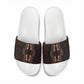 Dashiki and Polynesian Pattern Slide Sandals Afro Pacific Culture Red Version