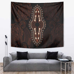 Dashiki and Polynesian Pattern Tapestry Afro Pacific Culture Red Version