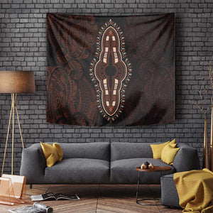Dashiki and Polynesian Pattern Tapestry Afro Pacific Culture Red Version