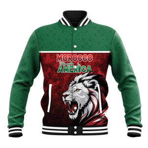 Custom Morocco Football Dream 2026 Baseball Jacket Atlas Lions Journey To America