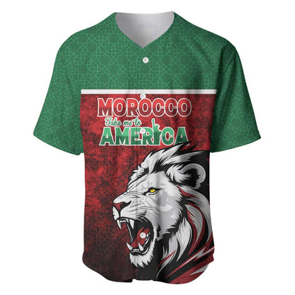 Custom Morocco Football Dream 2026 Baseball Jersey Atlas Lions Journey To America
