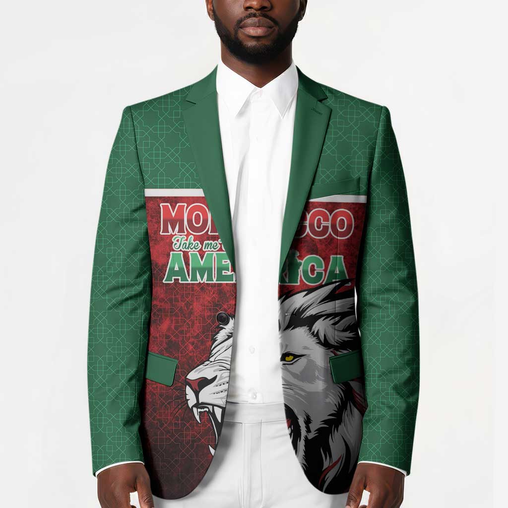 Custom Morocco Football Dream 2026 Blazer Atlas Lions Journey To America