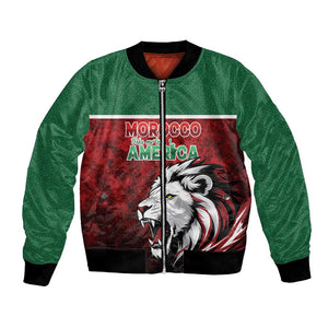 Custom Morocco Football Dream 2026 Bomber Jacket Atlas Lions Journey To America