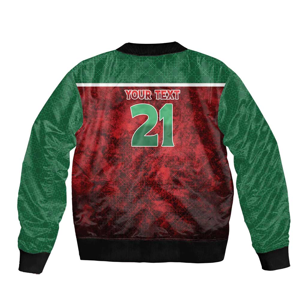 Custom Morocco Football Dream 2026 Bomber Jacket Atlas Lions Journey To America