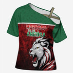 Custom Morocco Football Dream 2026 Cross Shoulder Shirt Atlas Lions Journey To America