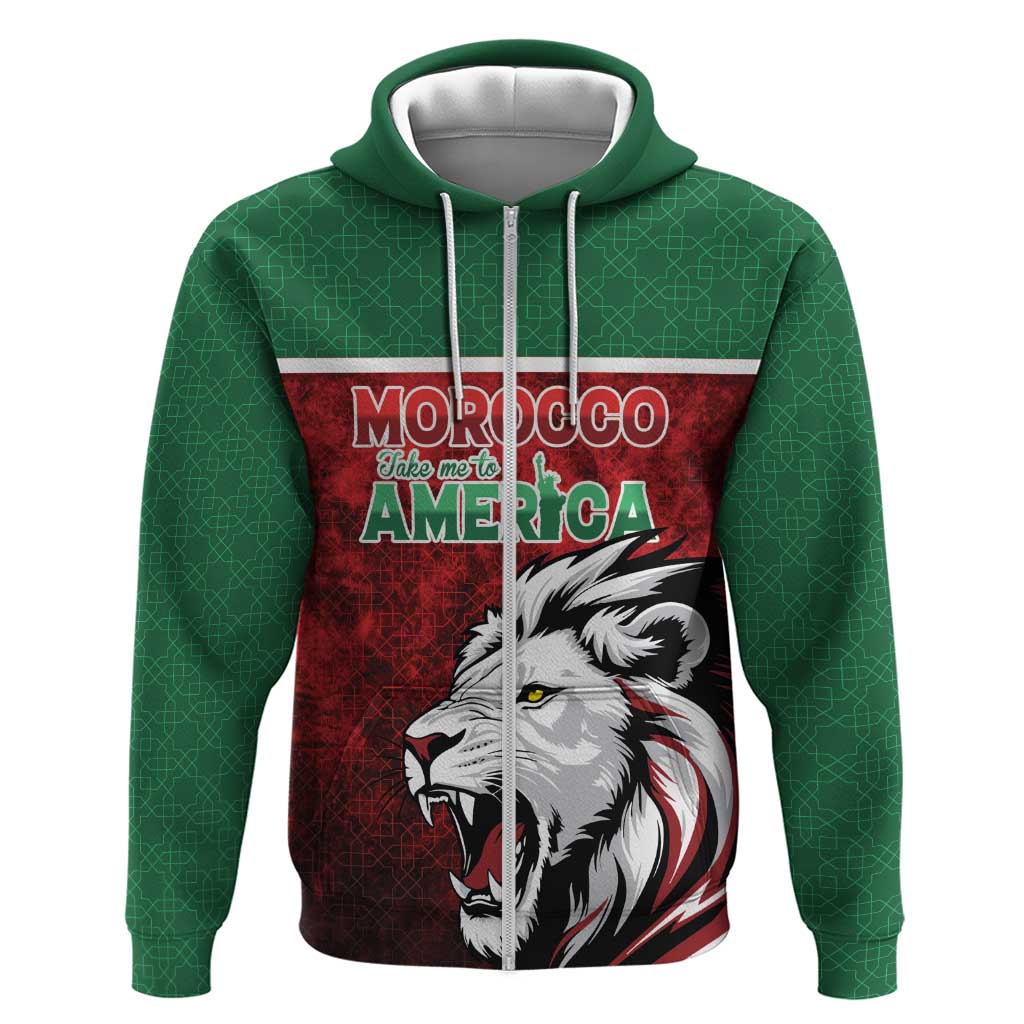 Custom Morocco Football Dream 2026 Hoodie Atlas Lions Journey To America