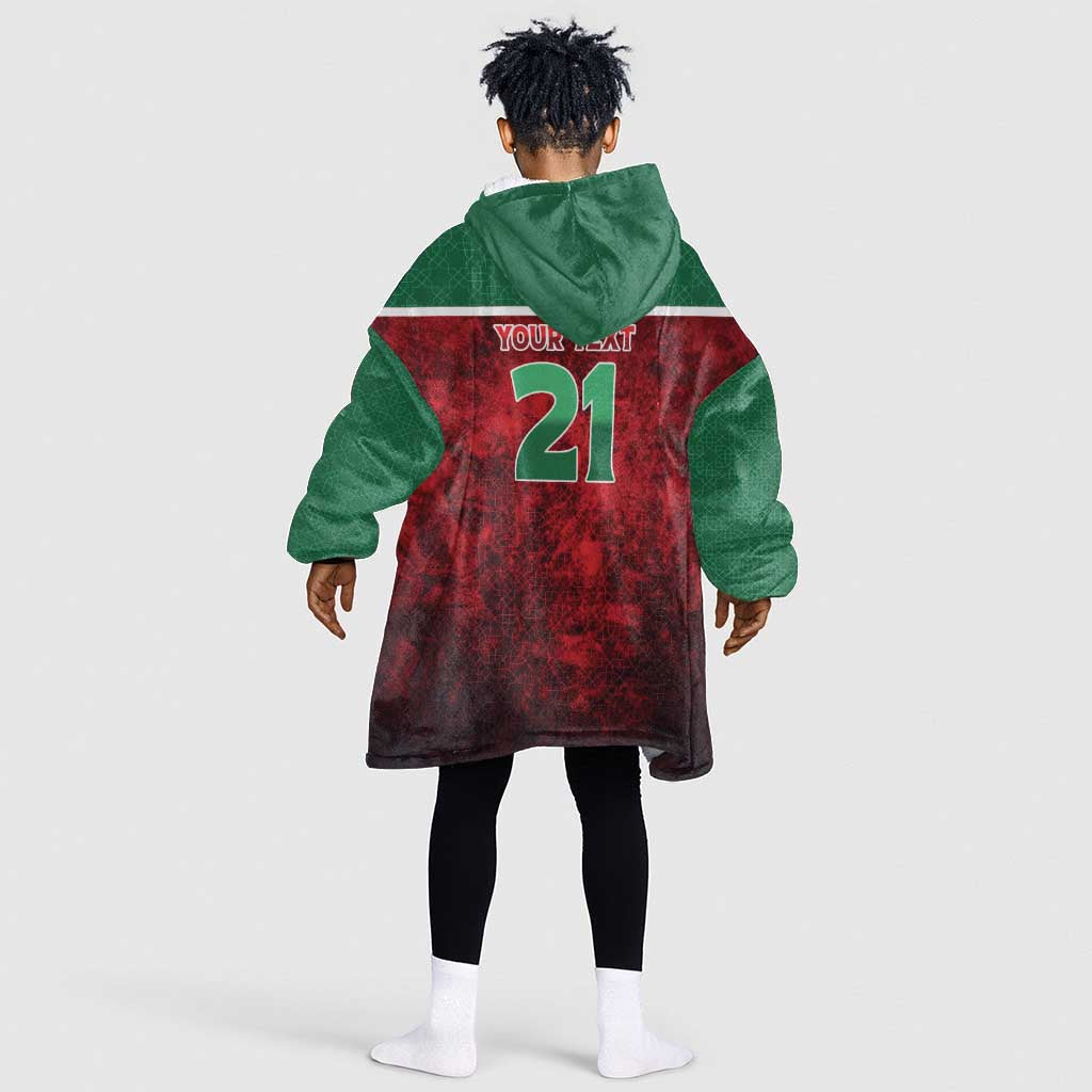 Custom Morocco Football Dream 2026 Kid Wearable Blanket Hoodie Atlas Lions Journey To America