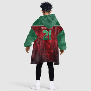 Custom Morocco Football Dream 2026 Kid Wearable Blanket Hoodie Atlas Lions Journey To America