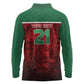 Custom Morocco Football Dream 2026 Long Sleeve Polo Shirt Atlas Lions Journey To America