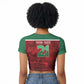 Custom Morocco Football Dream 2026 Raglan Cropped T shirt Atlas Lions Journey To America