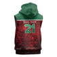 Custom Morocco Football Dream 2026 Sleeveless Zip Hoodie Atlas Lions Journey To America