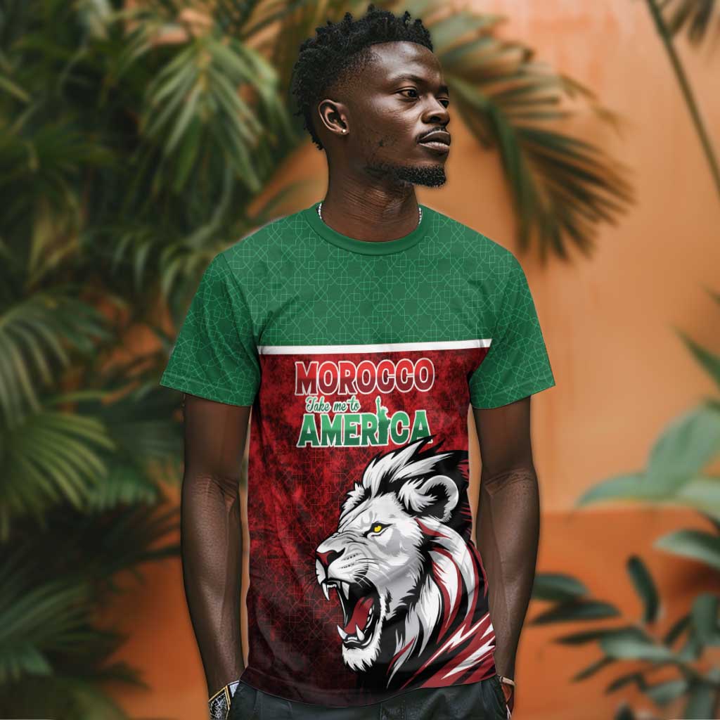 Custom Morocco Football Dream 2026 T shirt Atlas Lions Journey To America