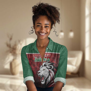 Custom Morocco Football Dream 2026 Women Casual Shirt Atlas Lions Journey To America