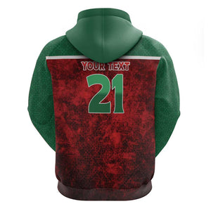 Custom Morocco Football Dream 2026 Zip Hoodie Atlas Lions Journey To America