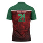 Custom Morocco Football Dream 2026 Zipper Polo Shirt Atlas Lions Journey To America