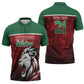 Custom Morocco Football Dream 2026 Zipper Polo Shirt Atlas Lions Journey To America