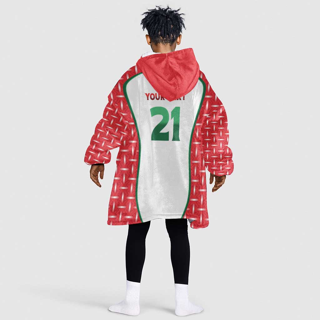 Custom Morocco Football Dream 2026 Kid Wearable Blanket Hoodie Take Me To America