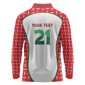 Custom Morocco Football Dream 2026 Long Sleeve Polo Shirt Take Me To America