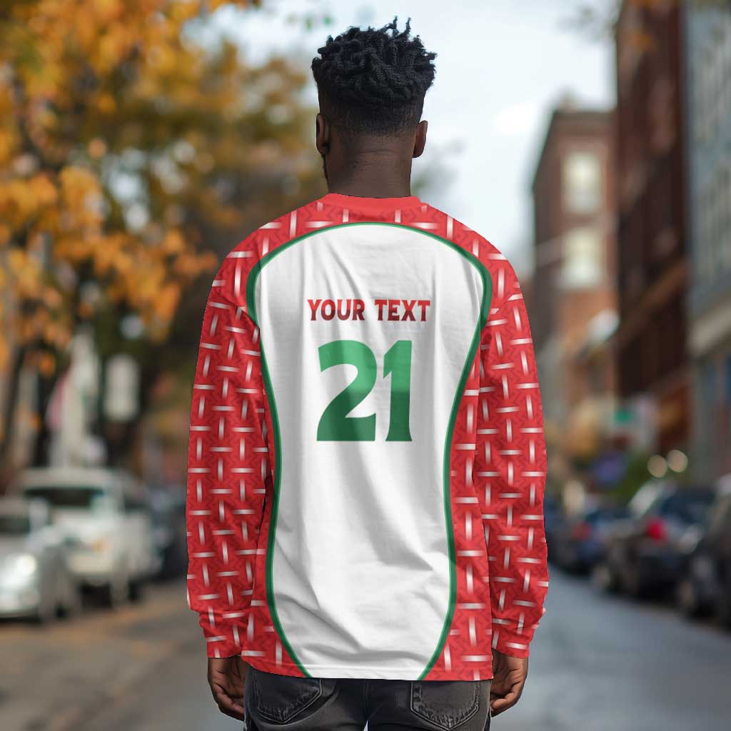 Custom Morocco Football Dream 2026 Long Sleeve Shirt Take Me To America