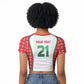 Custom Morocco Football Dream 2026 Raglan Cropped T shirt Take Me To America