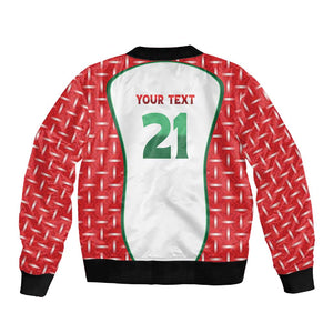 Custom Morocco Football Dream 2026 Sleeve Zip Bomber Jacket Take Me To America