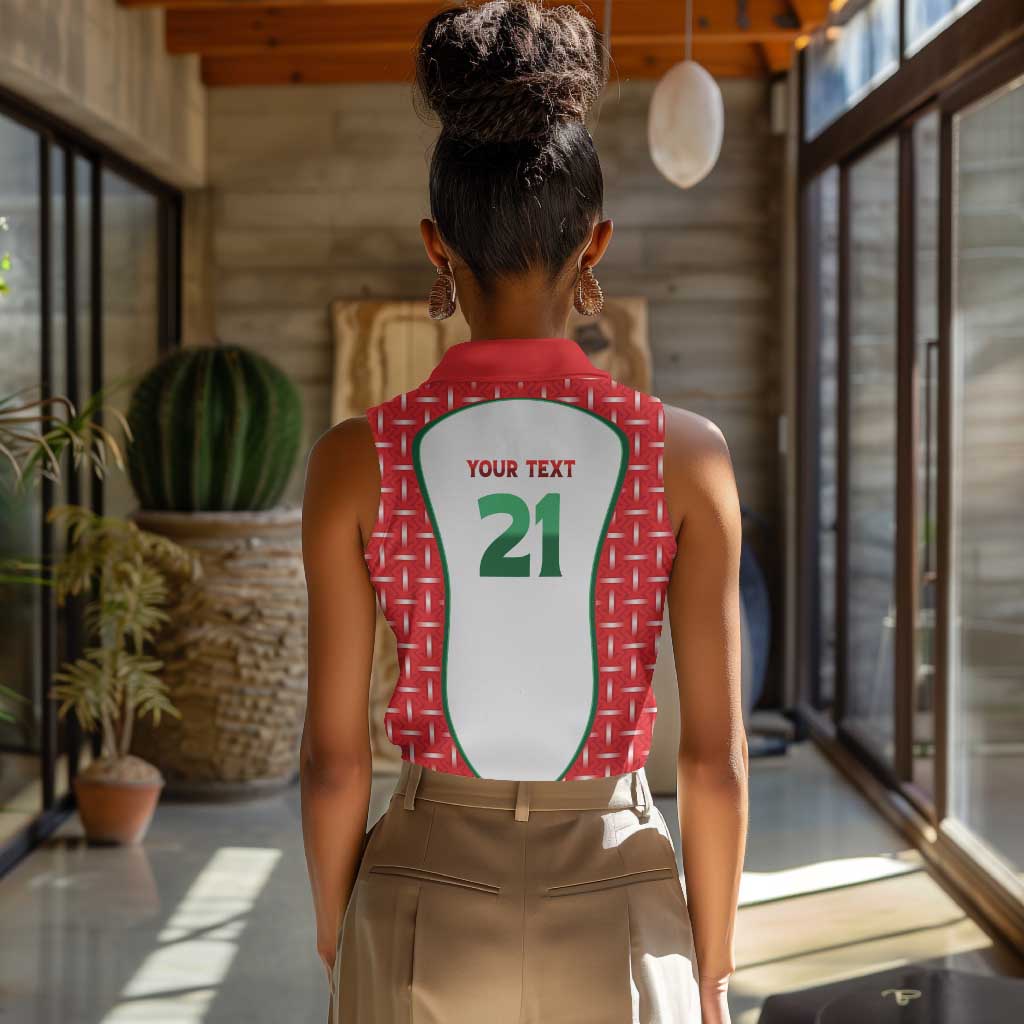 Custom Morocco Football Dream 2026 Women Sleeveless Polo Shirt Take Me To America