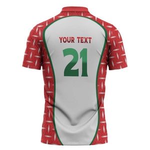 Custom Morocco Football Dream 2026 Zipper Polo Shirt Take Me To America