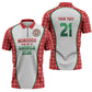 Custom Morocco Football Dream 2026 Zipper Polo Shirt Take Me To America