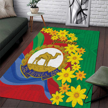 Afro Eritrea New Year Personalized Area Rug Enkutatash Adey Abeba Flower Art