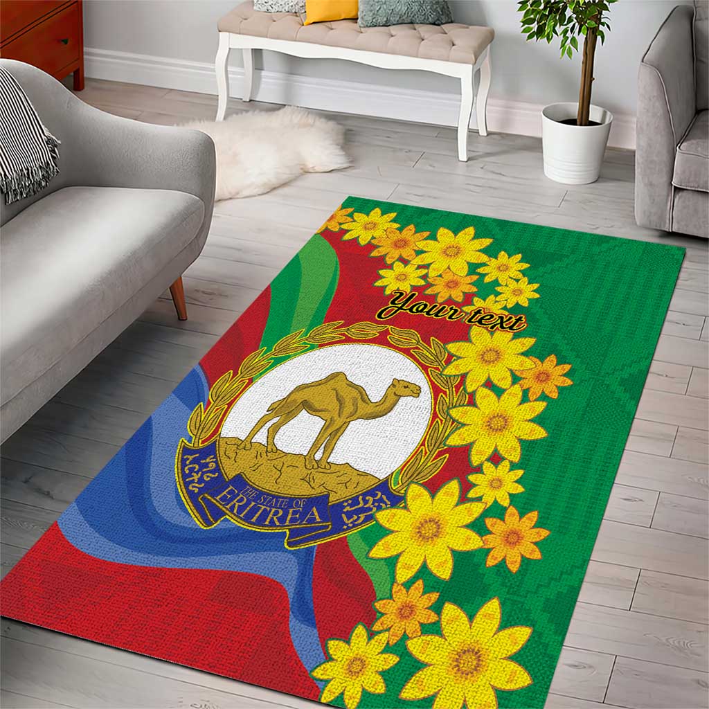 Afro Eritrea New Year Personalized Area Rug Enkutatash Adey Abeba Flower Art