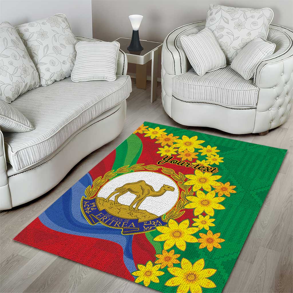 Afro Eritrea New Year Personalized Area Rug Enkutatash Adey Abeba Flower Art