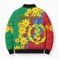 Afro Eritrea New Year Personalized Bomber Puffer Jacket Enkutatash Adey Abeba Flower Art
