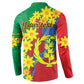 Afro Eritrea New Year Personalized Button Sweatshirt Enkutatash Adey Abeba Flower Art