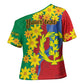 Afro Eritrea New Year Personalized Cross Shoulder Shirt Enkutatash Adey Abeba Flower Art