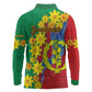 Afro Eritrea New Year Personalized Long Sleeve Polo Shirt Enkutatash Adey Abeba Flower Art