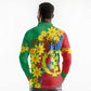Afro Eritrea New Year Personalized Long Sleeve Polo Shirt Enkutatash Adey Abeba Flower Art