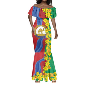 Afro Eritrea New Year Personalized Mermaid Dress Enkutatash Adey Abeba Flower Art