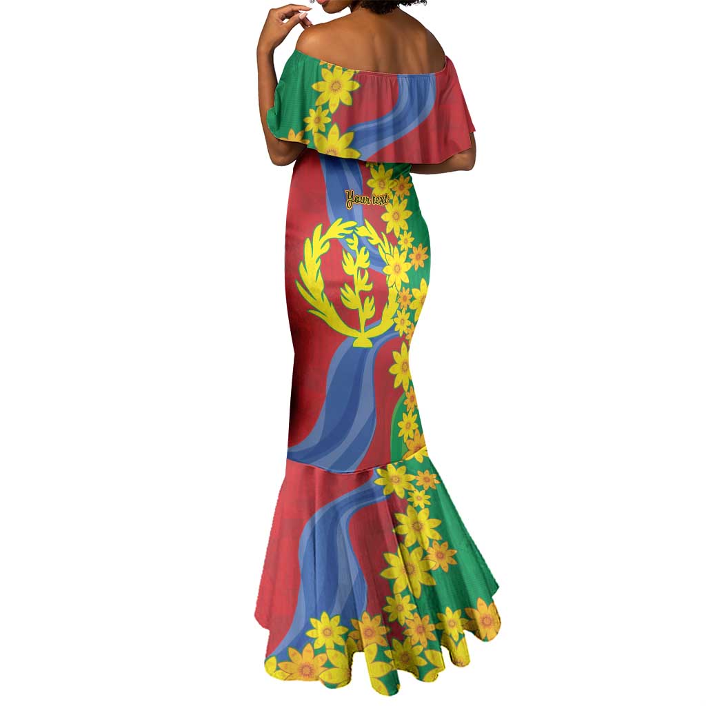 Afro Eritrea New Year Personalized Mermaid Dress Enkutatash Adey Abeba Flower Art
